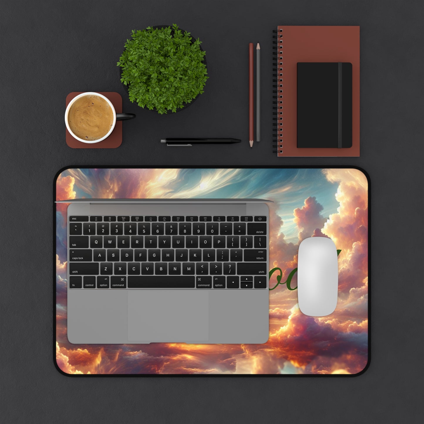 Inspirational Desk Mat - 'God is Good' - Motivational Desk Accessory for Home or Office