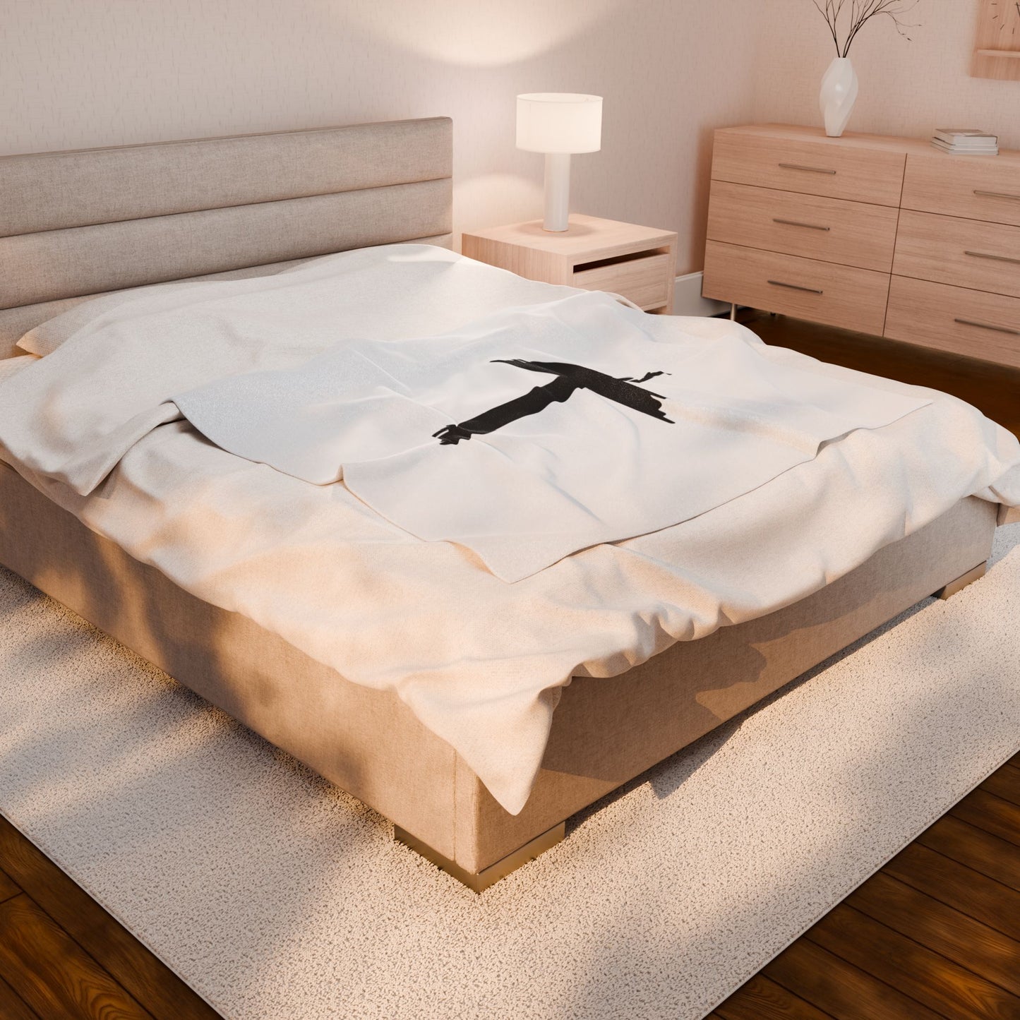 Cozy Velveteen Plush Blanket with Cross Design - Perfect Gift for Comfort and Faith