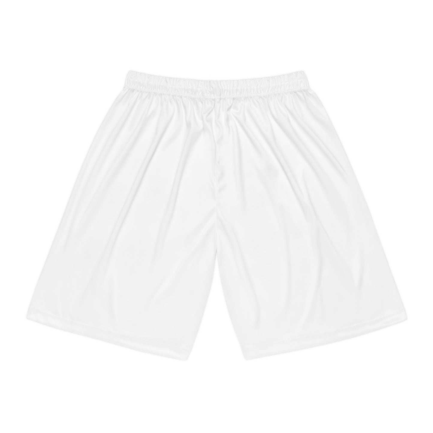 Premium White Basketball Shorts with Jesus Cross Design