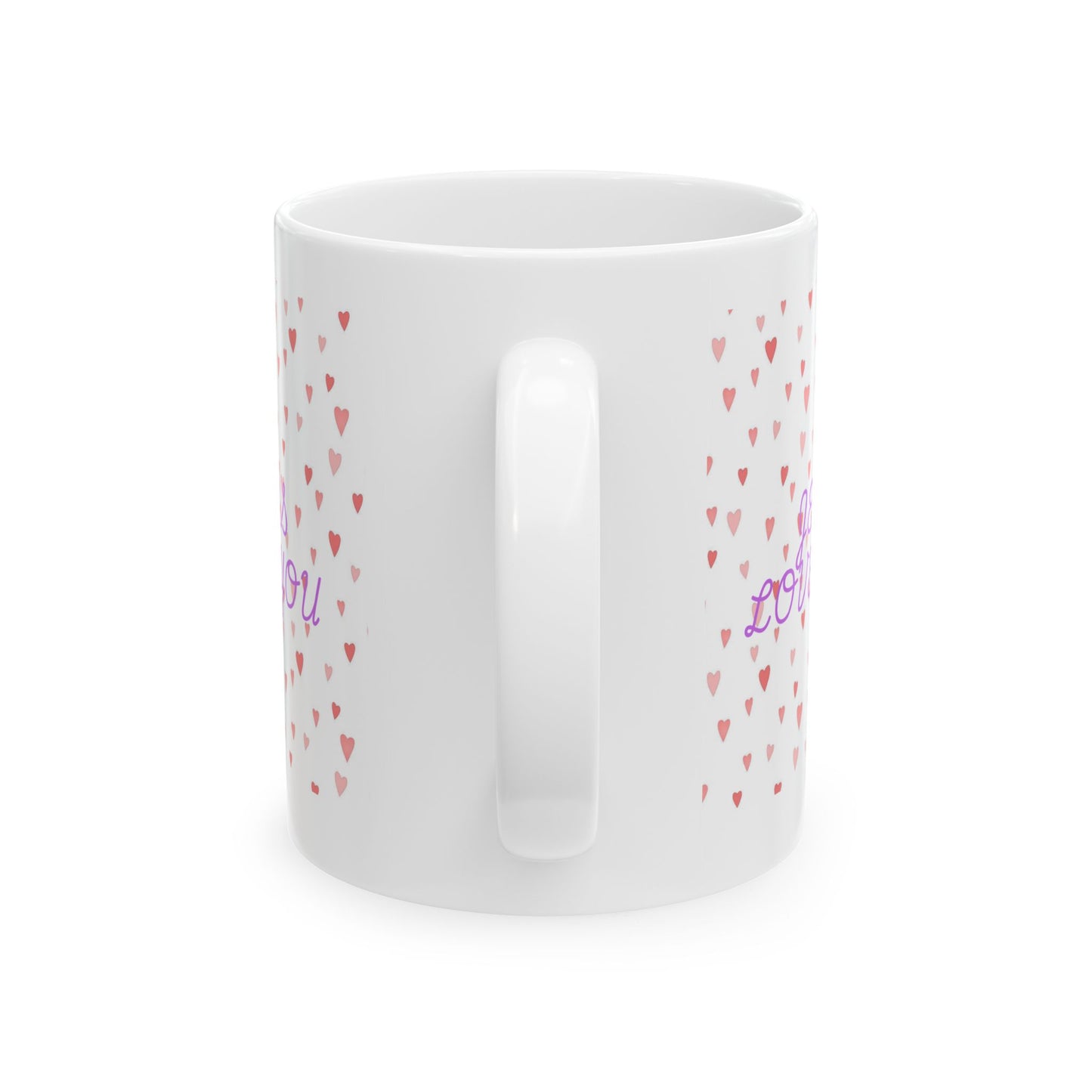Jesus Loves You Ceramic Mug - Heart Pattern, Inspirational Gift for Coffee Lovers