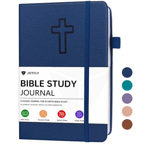 Bible Study Journal - Church Notes Notebook for Note Taking & Reflection - Guided Bible Study Notebook - Faith-Based Religious Gifts & Bible Study Supplies (Aquamarine)