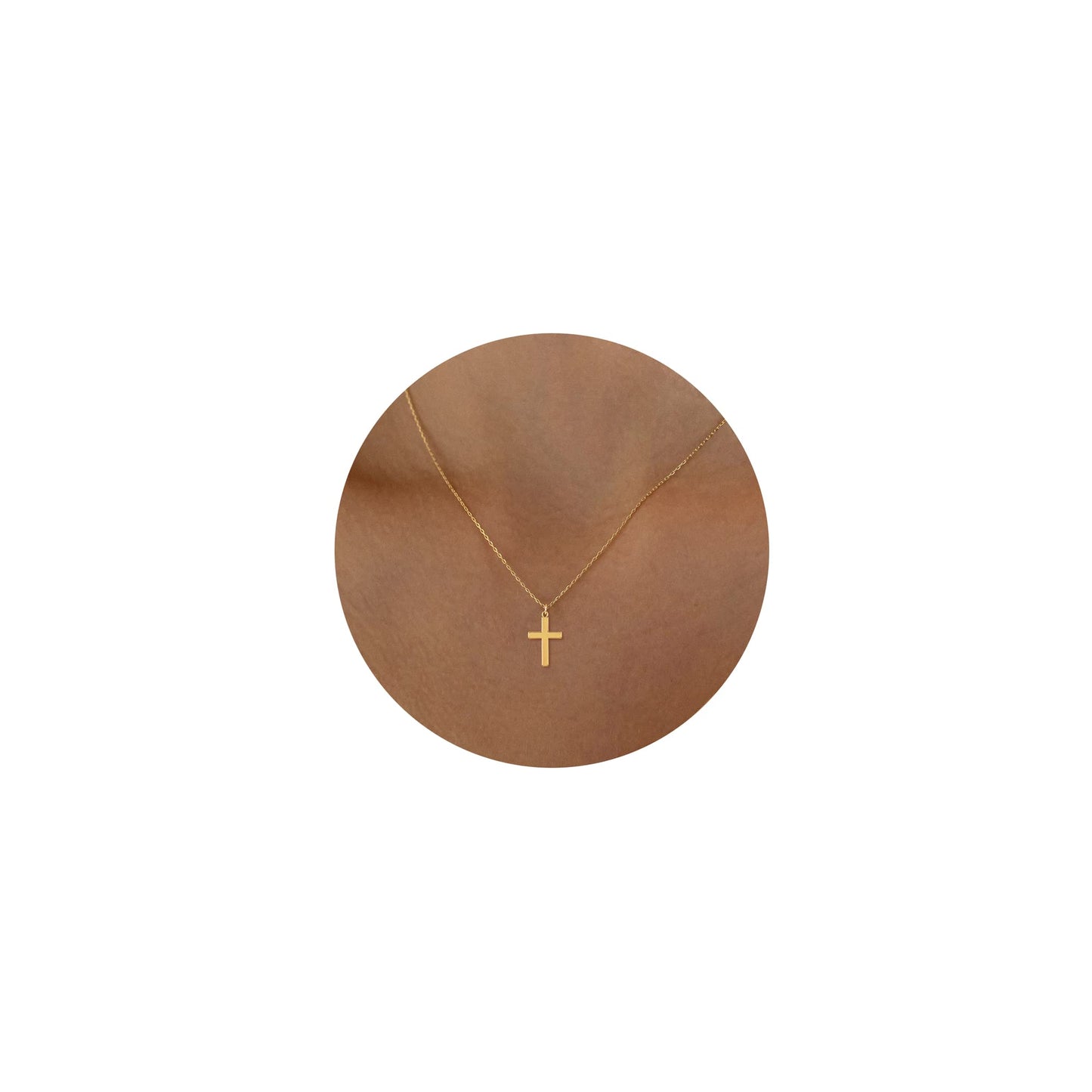 Tewiky Diamond Cross Necklace for women-Dainty 14k Gold Cubic Zirconia Pendant Necklaces Simple Gold Cross Pendant Necklace Cute Tiny Gold Jewelry