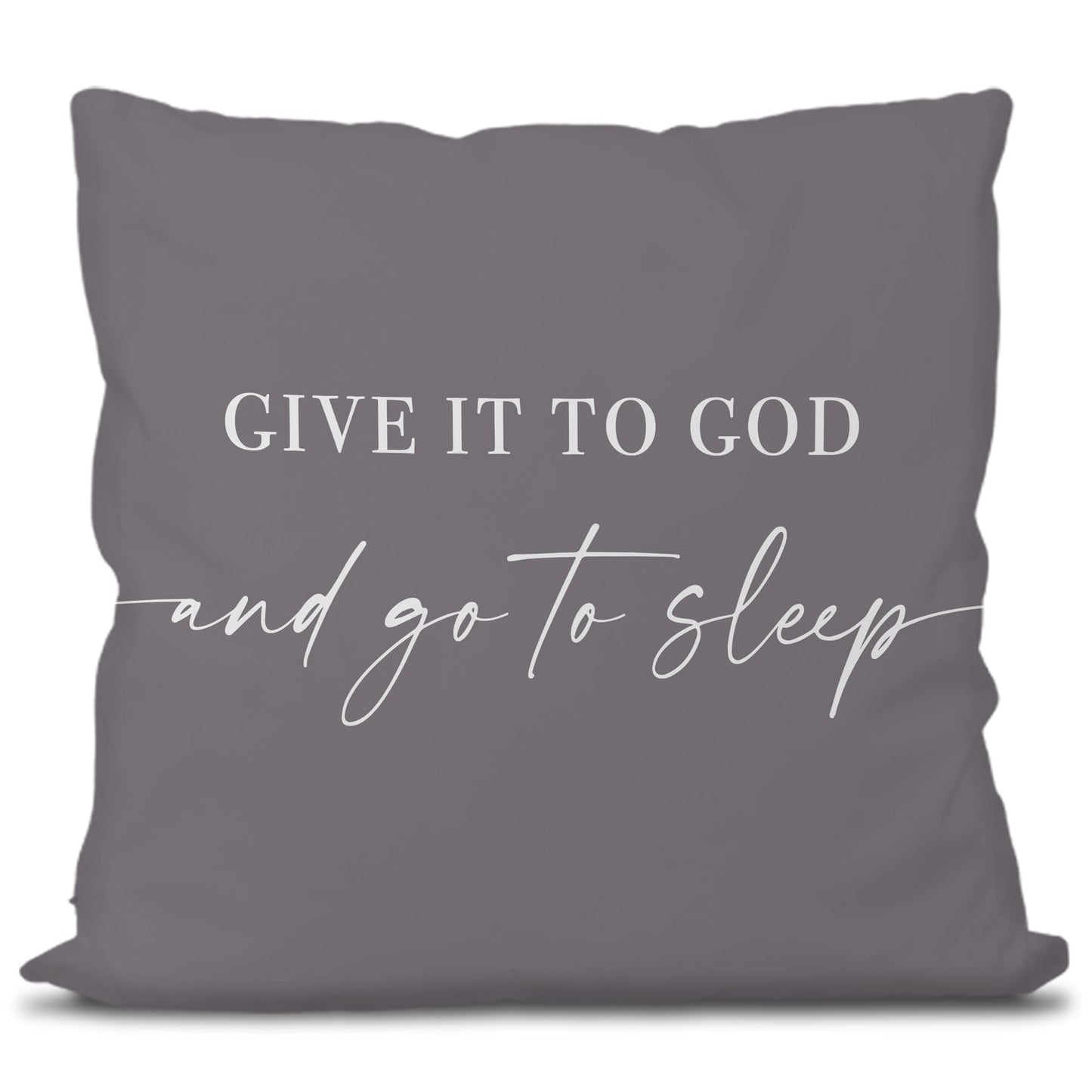 Knibeo Give It to God and Go to Sleep, Decorative Pillows Covers for Bed, Throw Pillows Cover for Bed,12x20 Pillow Cover,Decorative Bed Pillows for Bedroom Room(12x20, White)