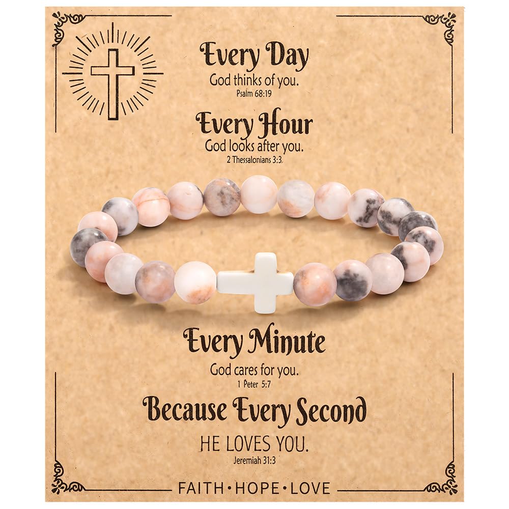 Christian Easter Gifts – Religious Cross Bracelet Faith Jewelry for Women