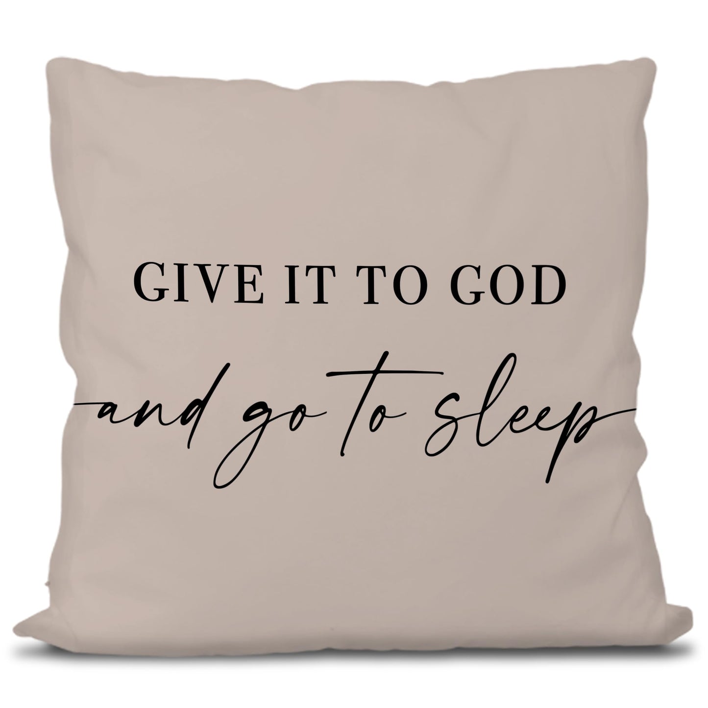 Knibeo Give It to God and Go to Sleep, Decorative Pillows Covers for Bed, Throw Pillows Cover for Bed,12x20 Pillow Cover,Decorative Bed Pillows for Bedroom Room(12x20, White)
