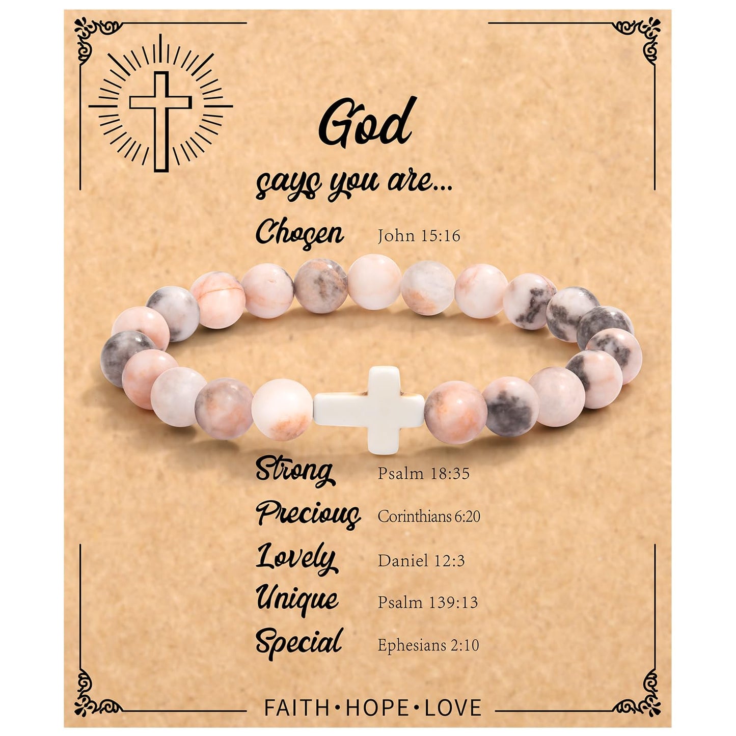 Christian Easter Gifts – Religious Cross Bracelet Faith Jewelry for Women