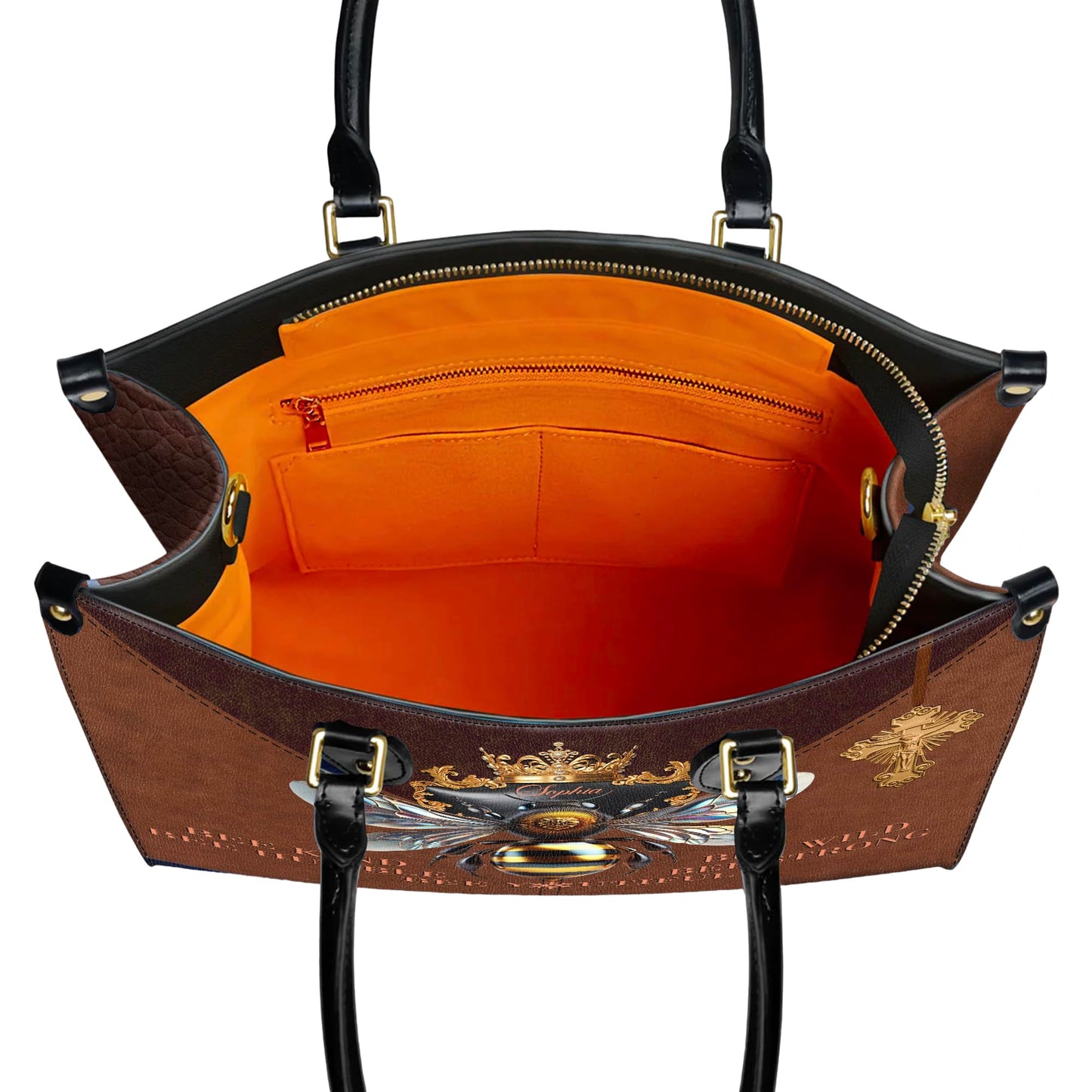 Personalized Leather Handbag for Women, Custom Name Church Bag, Christian Gifts, Mother Day's Gift for God Lovers