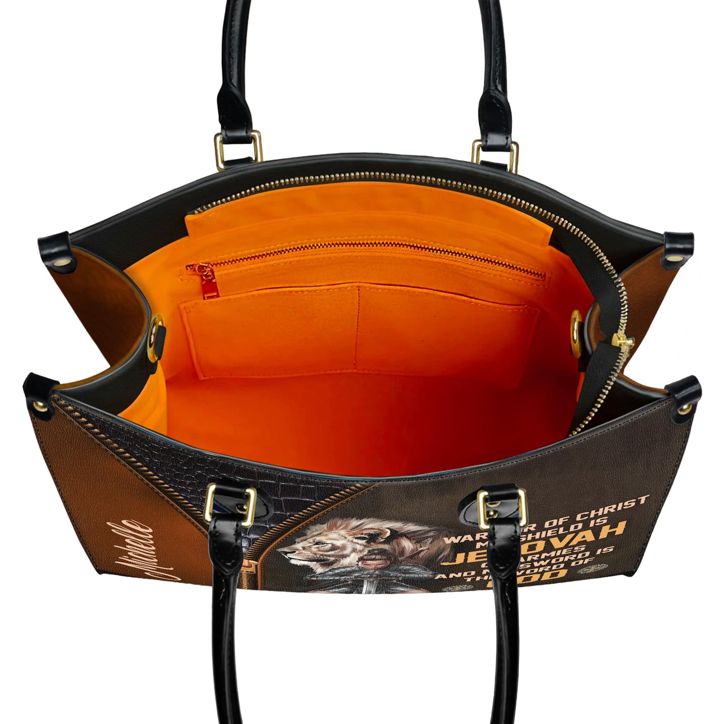 Personalized Leather Handbag for Women, Custom Name Church Bag, Christian Gifts, Mother Day's Gift for God Lovers