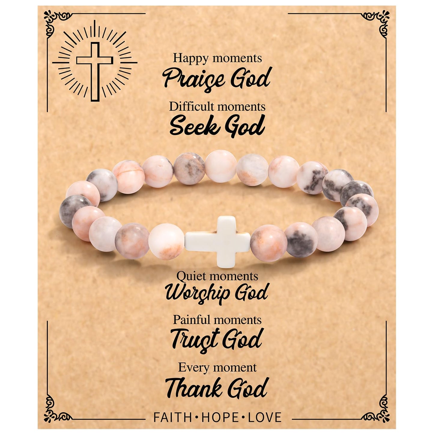 Christian Easter Gifts – Religious Cross Bracelet Faith Jewelry for Women