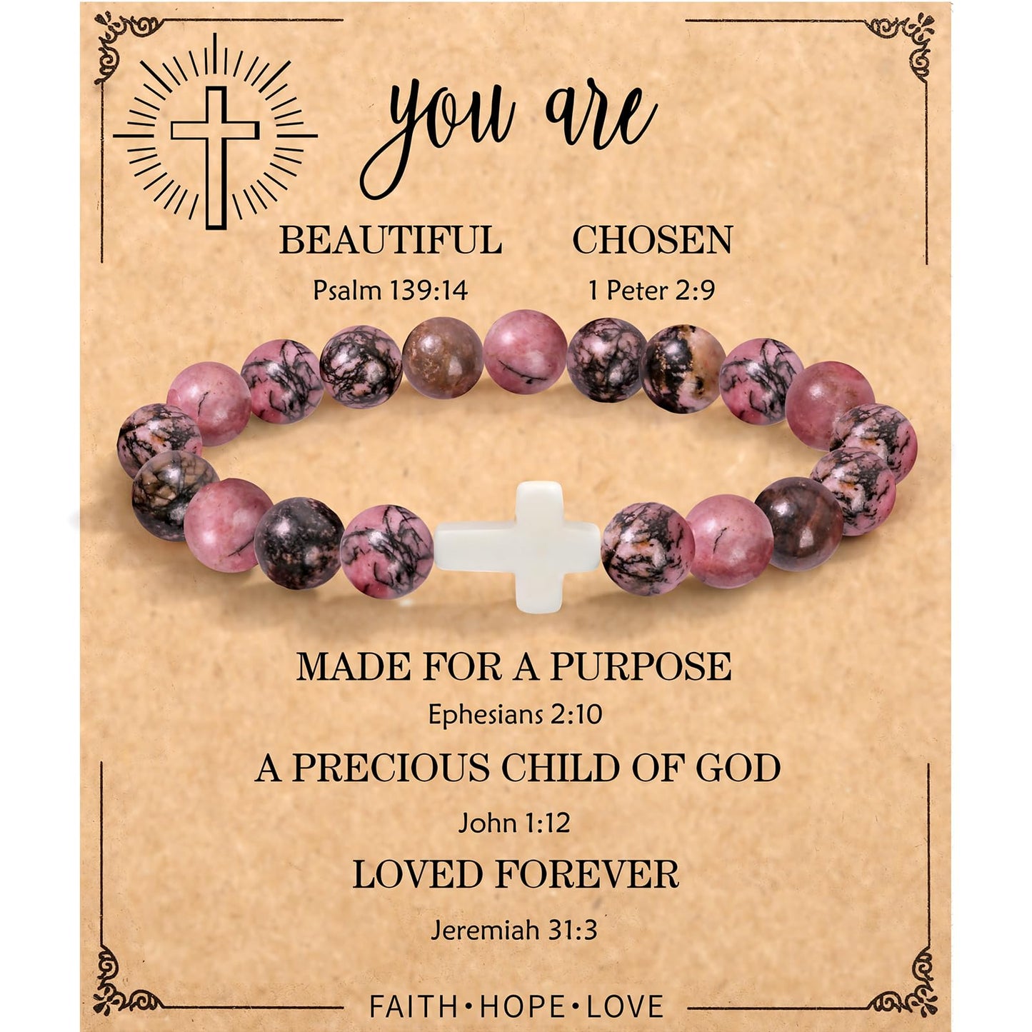Christian Easter Gifts – Religious Cross Bracelet Faith Jewelry for Women