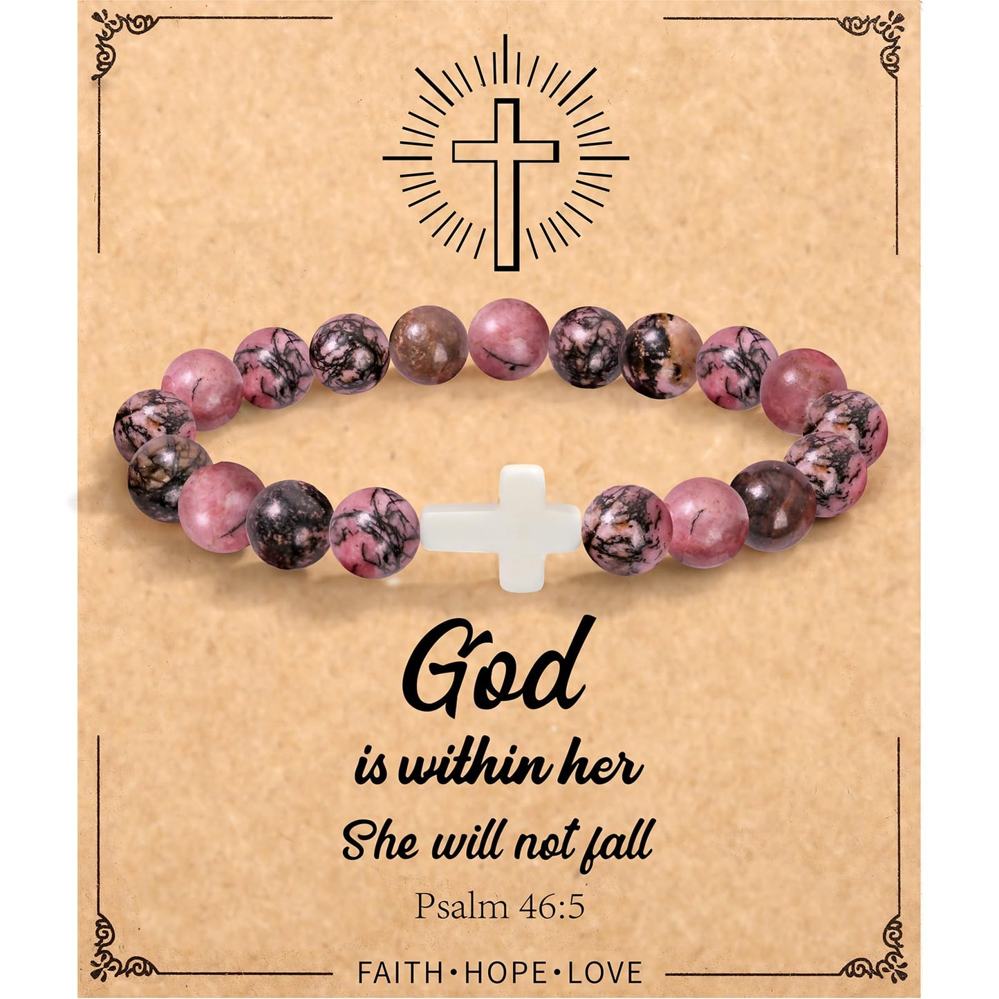 Christian Easter Gifts – Religious Cross Bracelet Faith Jewelry for Women