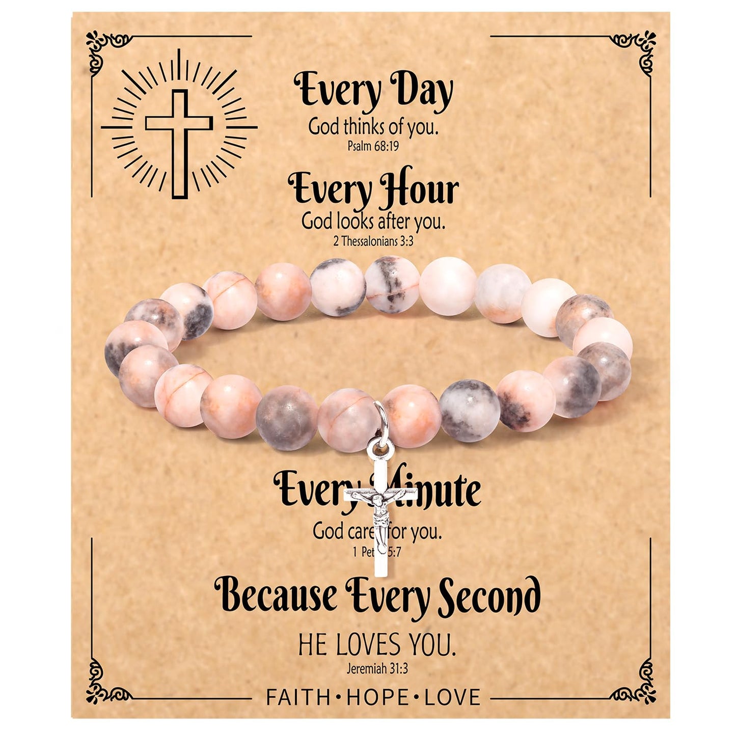 Christian Easter Gifts – Religious Cross Bracelet Faith Jewelry for Women