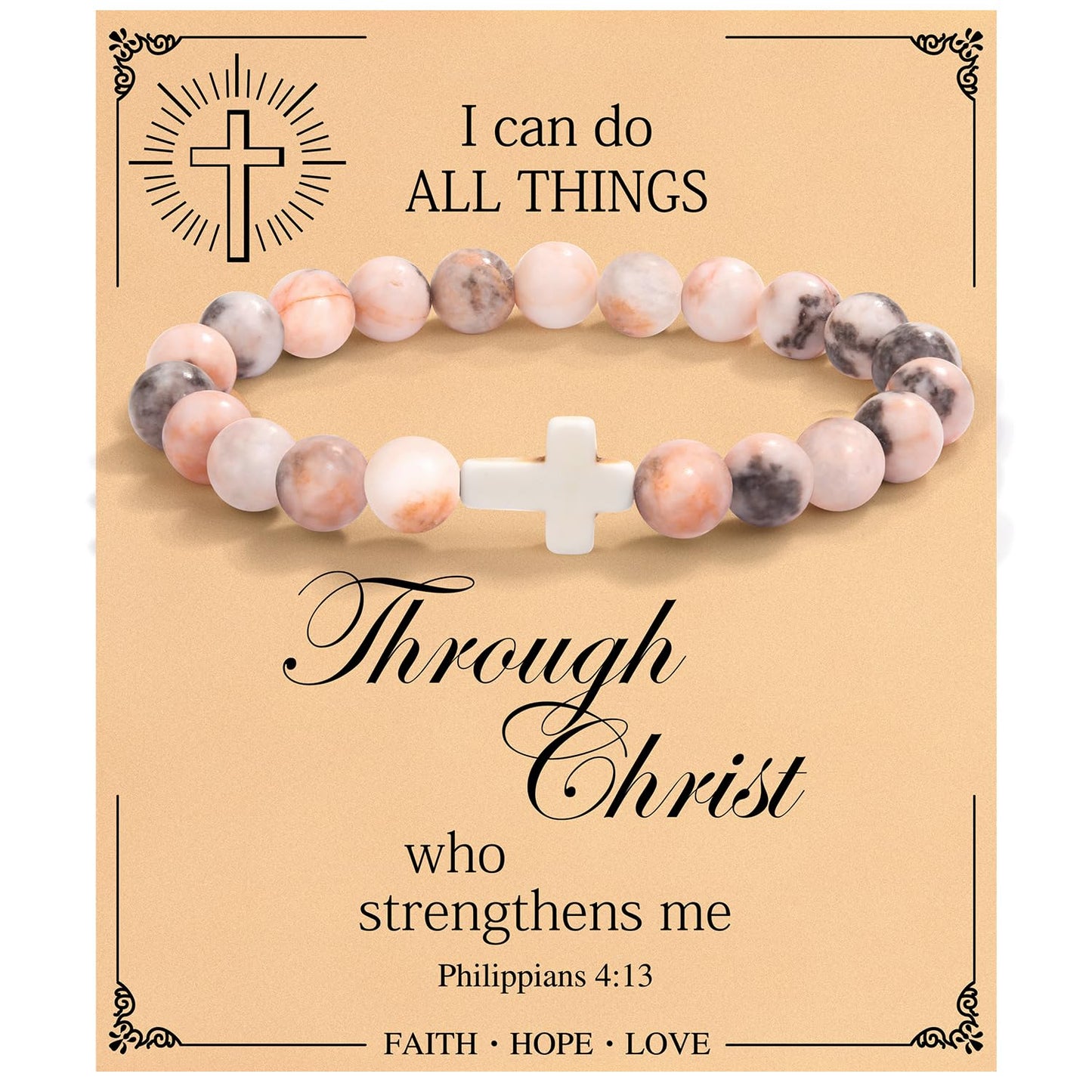 Christian Easter Gifts – Religious Cross Bracelet Faith Jewelry for Women