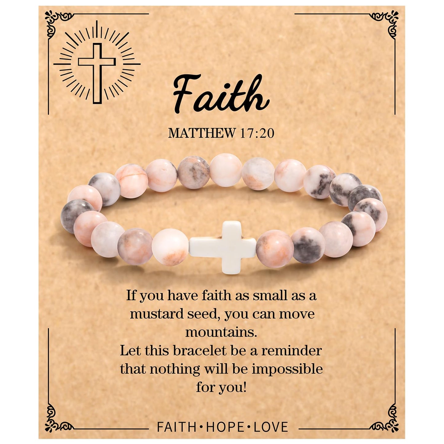 Christian Easter Gifts – Religious Cross Bracelet Faith Jewelry for Women