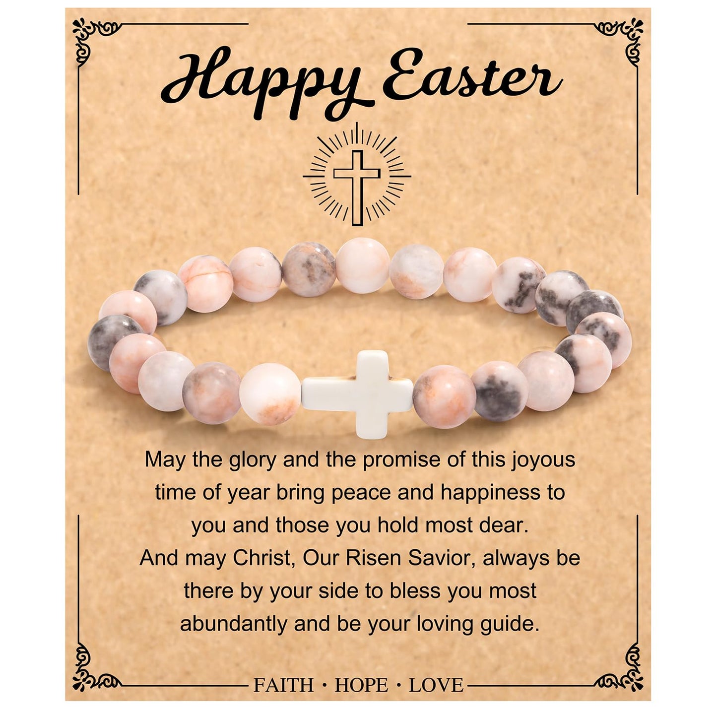 Christian Easter Gifts – Religious Cross Bracelet Faith Jewelry for Women