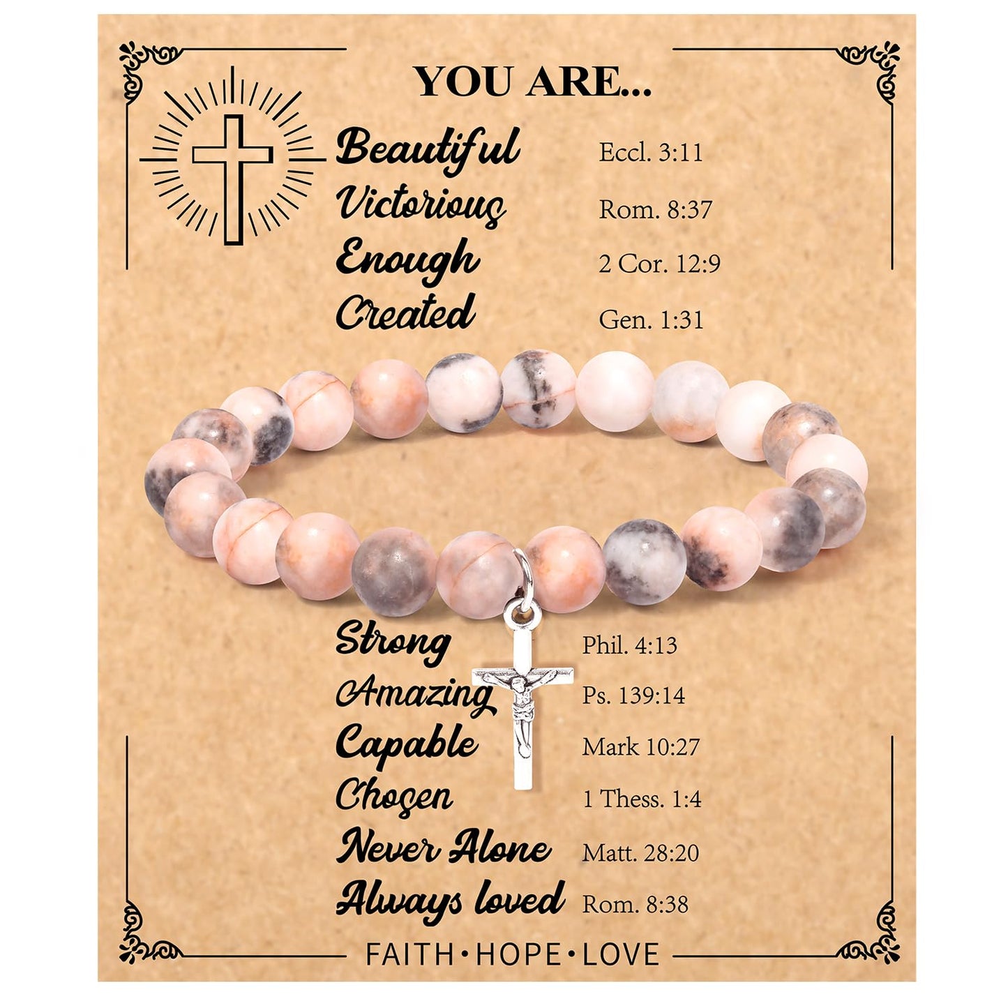 Christian Easter Gifts – Religious Cross Bracelet Faith Jewelry for Women