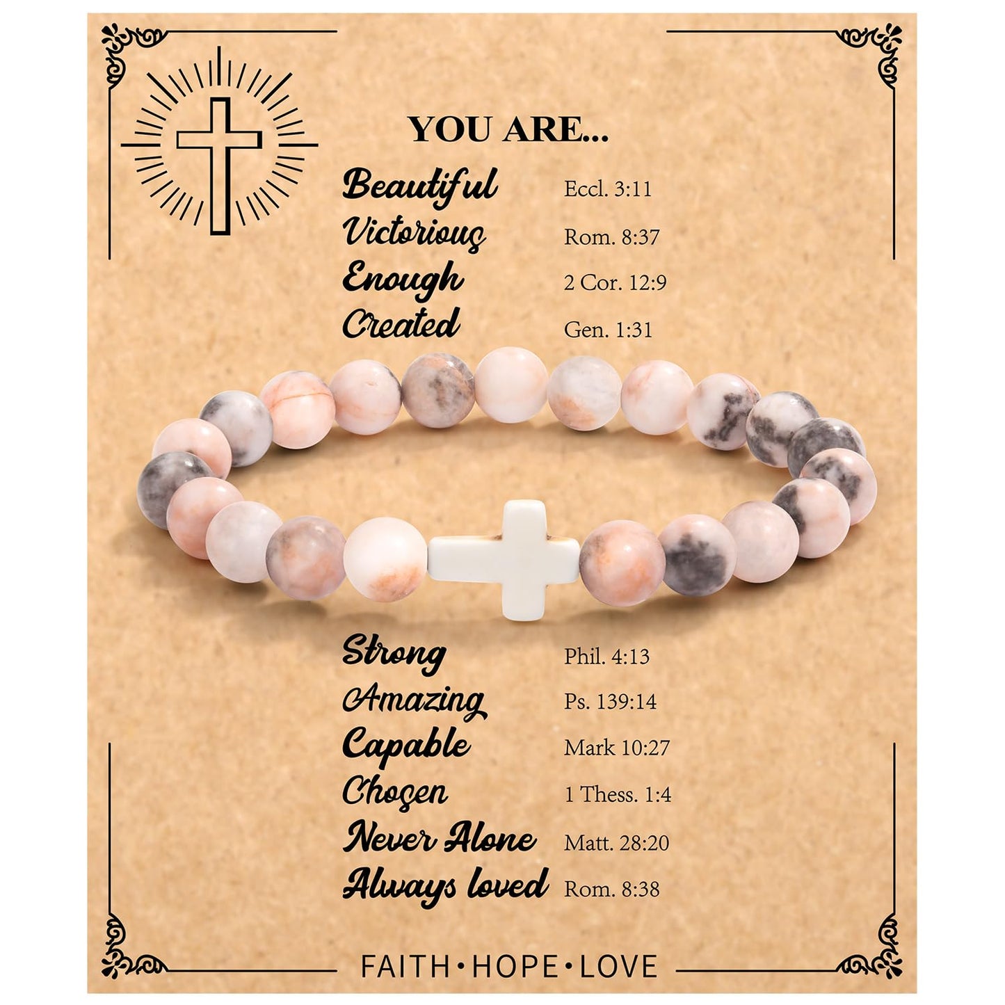 Christian Easter Gifts – Religious Cross Bracelet Faith Jewelry for Women