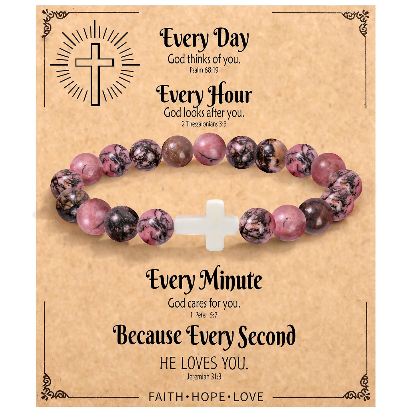 Christian Easter Gifts – Religious Cross Bracelet Faith Jewelry for Women