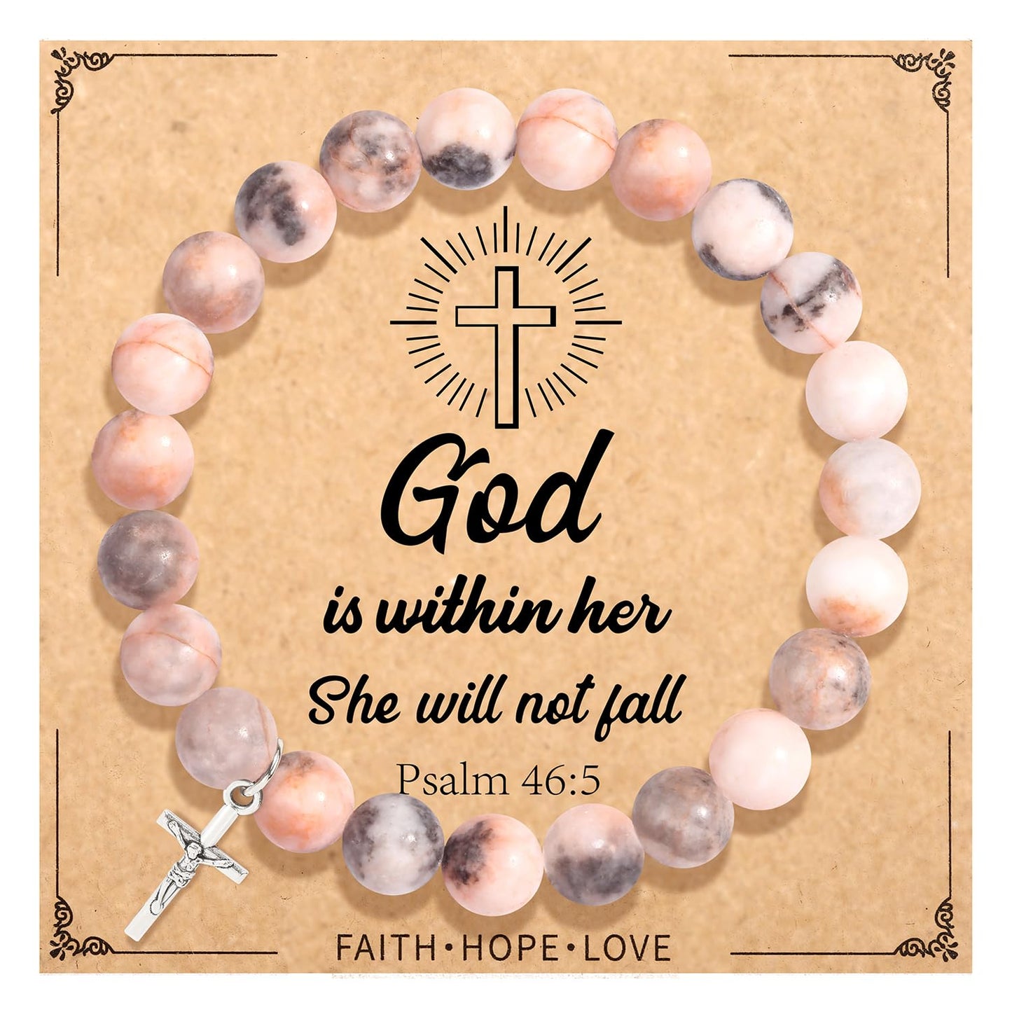 Christian Easter Gifts – Religious Cross Bracelet Faith Jewelry for Women