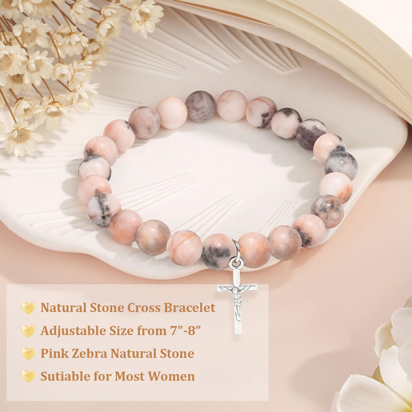Christian Easter Gifts – Religious Cross Bracelet Faith Jewelry for Women
