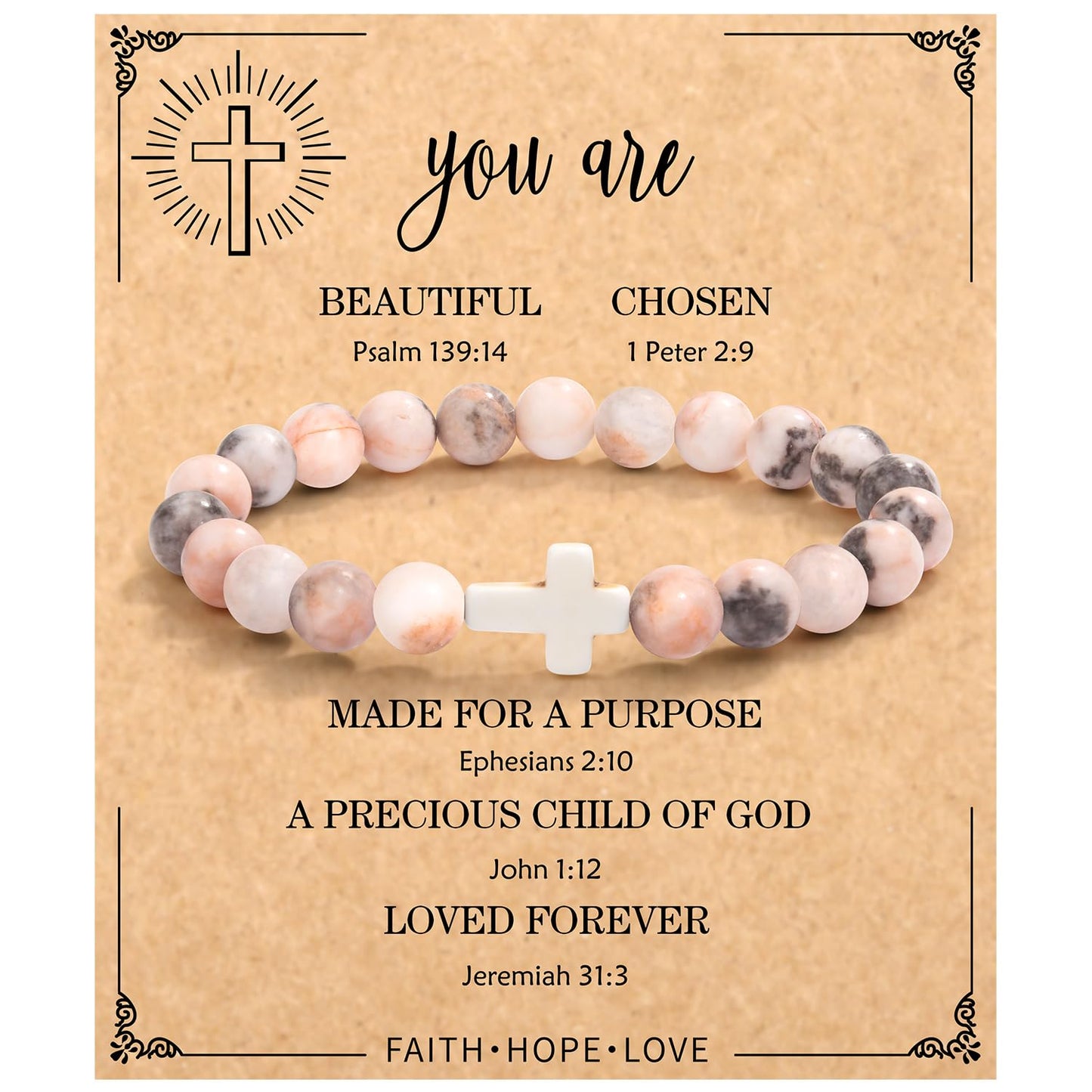 Christian Easter Gifts – Religious Cross Bracelet Faith Jewelry for Women