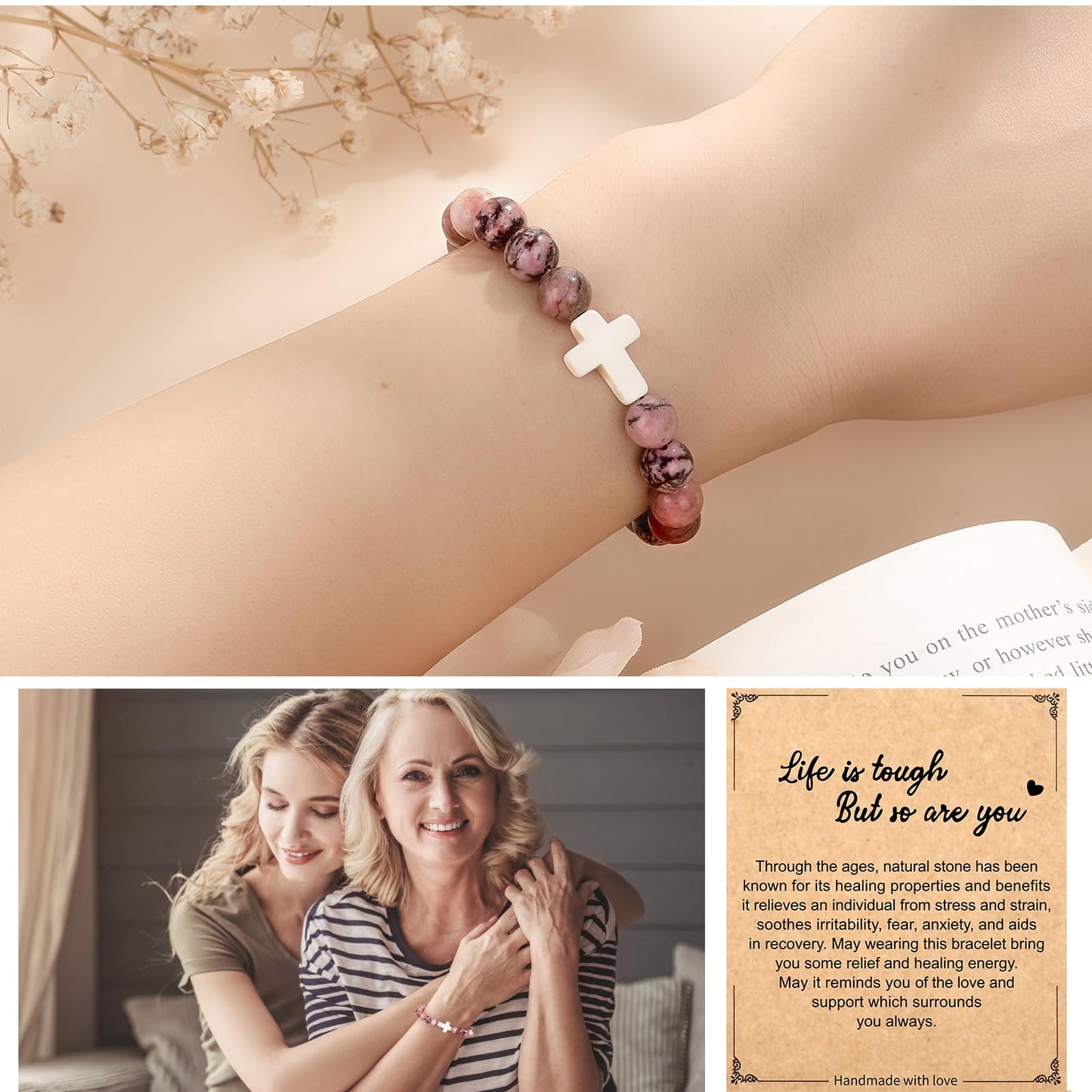 Christian Easter Gifts – Religious Cross Bracelet Faith Jewelry for Women