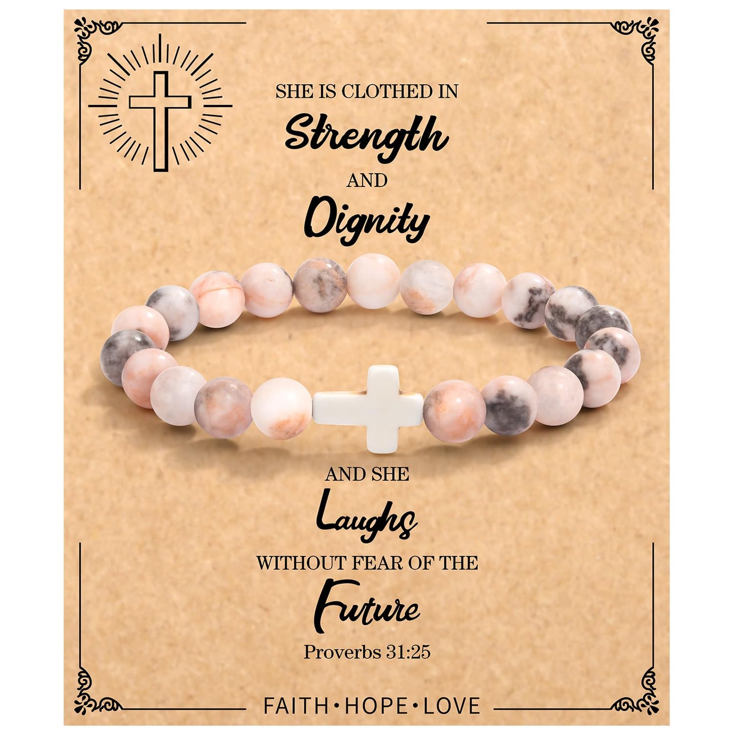 Christian Easter Gifts – Religious Cross Bracelet Faith Jewelry for Women