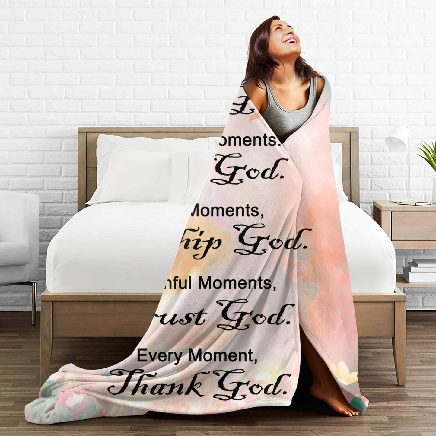 Christian Faith Blankets - Soft Throw, Personalized 60"x80", Religious & Spiritual Gifts for Women & Men