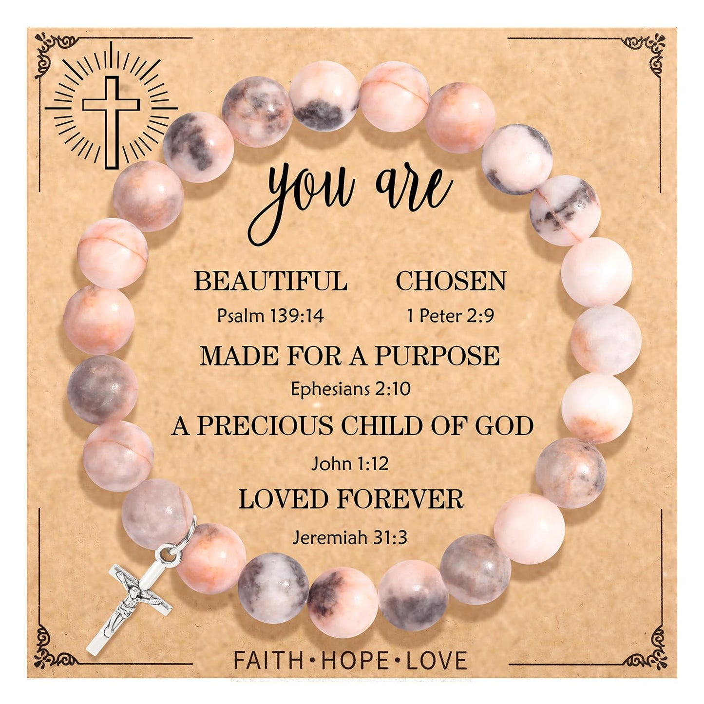 Christian Easter Gifts – Religious Cross Bracelet Faith Jewelry for Women