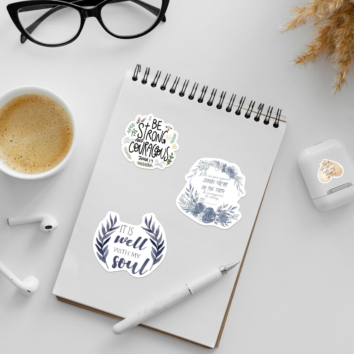 50PCS Bible Verse Stickers: Inspirational Christian Stickers for Easter Gifts, Women, Men, Teens - Perfect for Water Bottle, Laptop, Bible