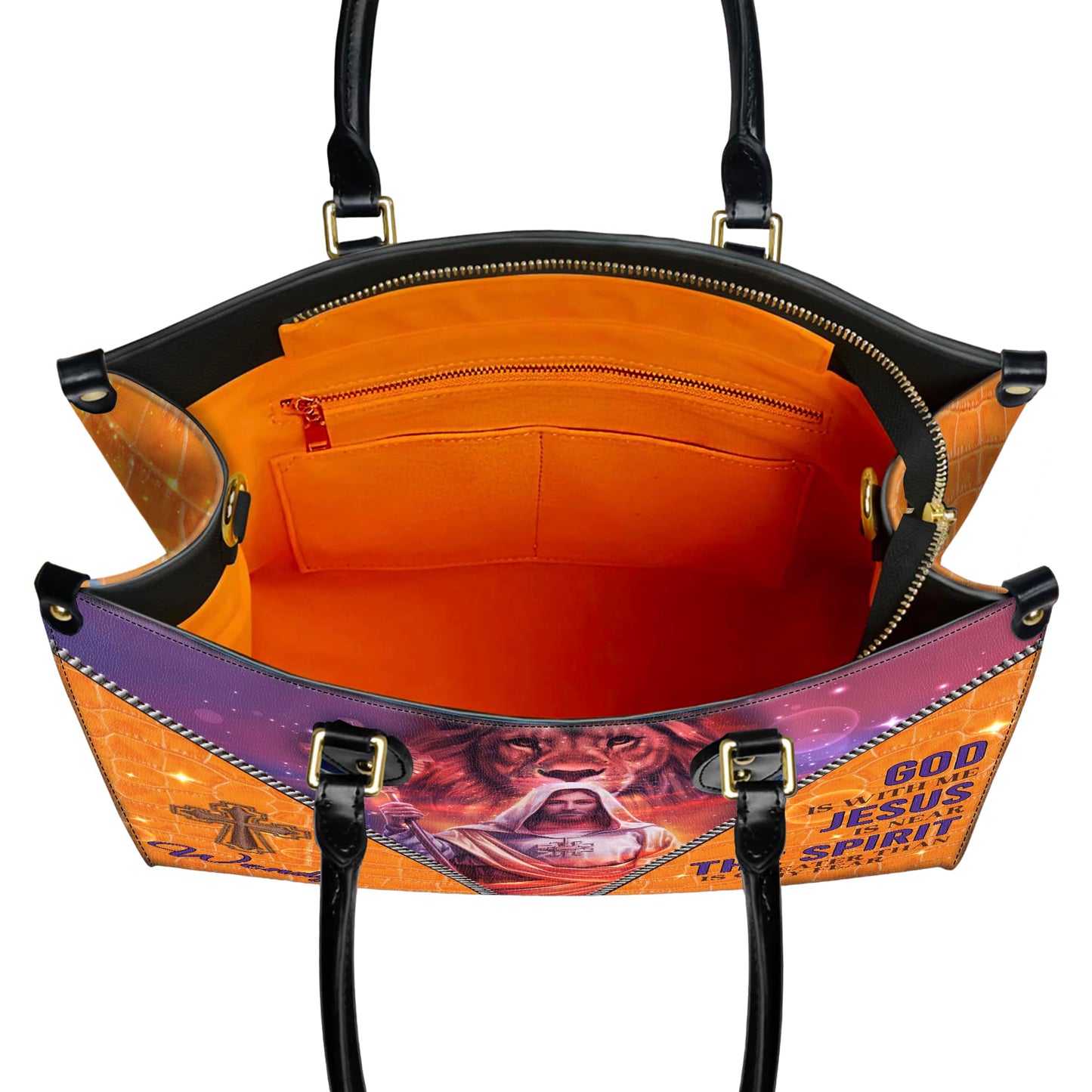 Personalized Leather Handbag for Women, Custom Name Church Bag, Christian Gifts, Mother Day's Gift for God Lovers