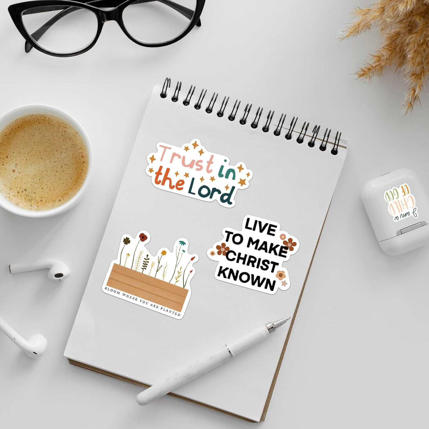 50PCS Bible Verse Stickers: Inspirational Christian Stickers for Easter Gifts, Women, Men, Teens - Perfect for Water Bottle, Laptop, Bible