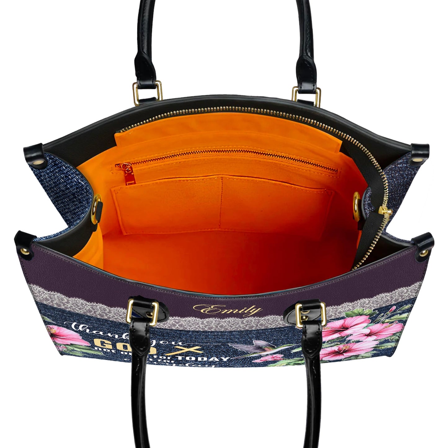 Personalized Leather Handbag for Women, Custom Name Church Bag, Christian Gifts, Mother Day's Gift for God Lovers