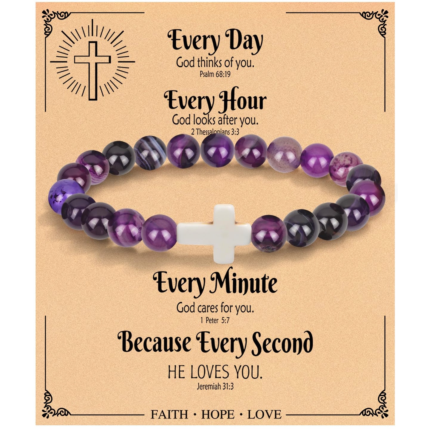 Christian Easter Gifts – Religious Cross Bracelet Faith Jewelry for Women