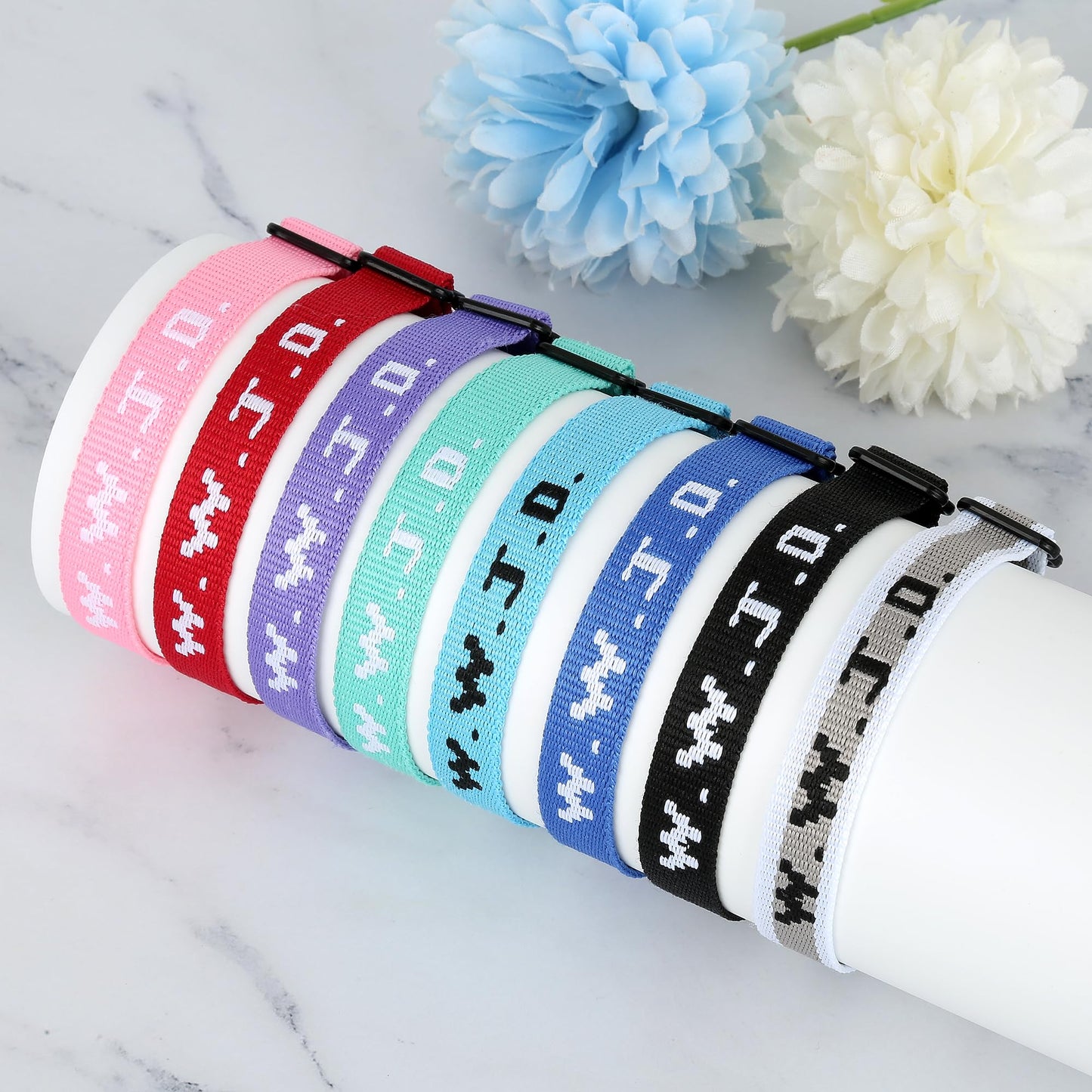 8PCS WWJD Christian Bracelet Pack for Women Men, Christian Jesus Gifts Adjustable Wristbands, WWJD Bracelets Bulk - What Would Jesus Do Bracelet