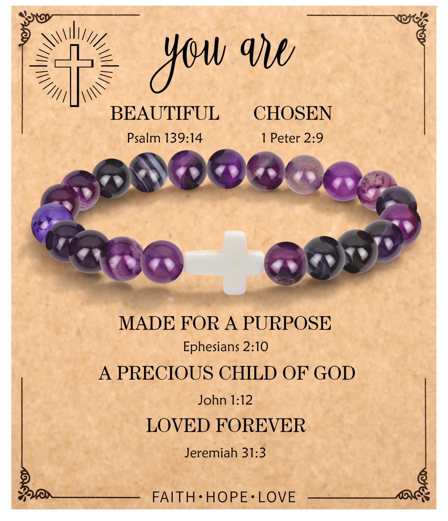 Christian Easter Gifts – Religious Cross Bracelet Faith Jewelry for Women