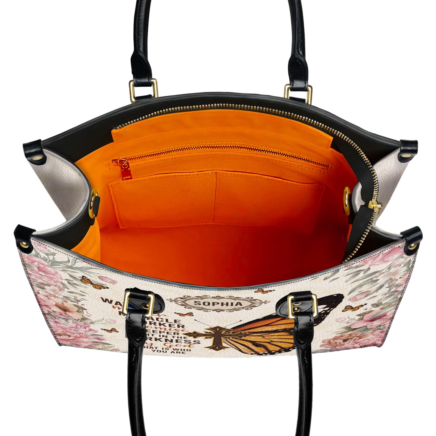 Personalized Leather Handbag for Women, Custom Name Church Bag, Christian Gifts, Mother Day's Gift for God Lovers
