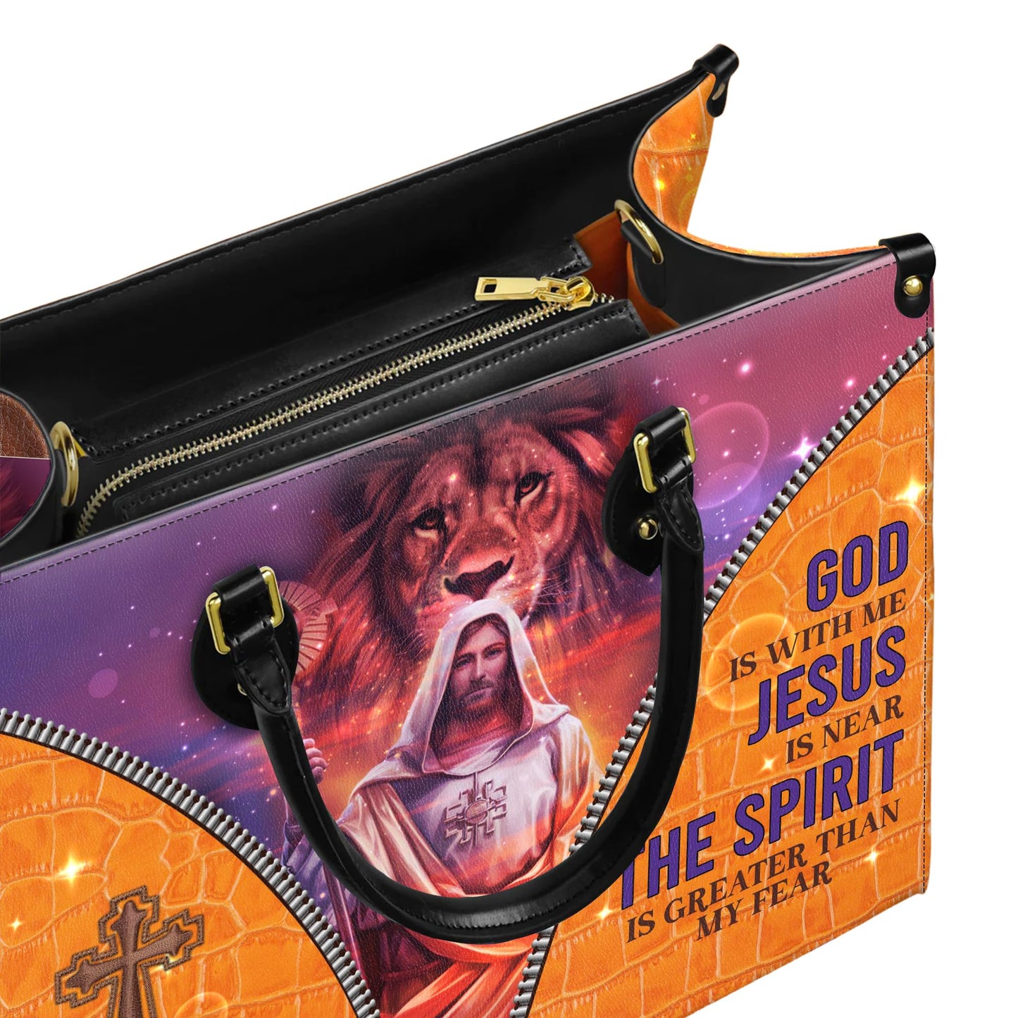 Personalized Leather Handbag for Women, Custom Name Church Bag, Christian Gifts, Mother Day's Gift for God Lovers