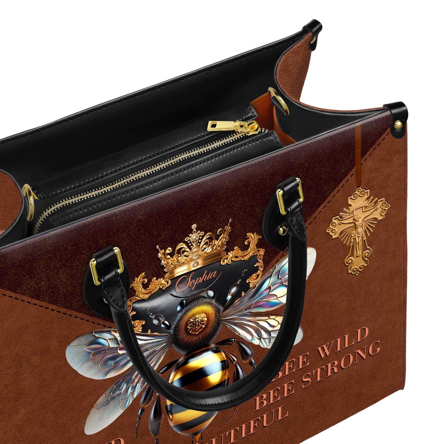 Personalized Leather Handbag for Women, Custom Name Church Bag, Christian Gifts, Mother Day's Gift for God Lovers