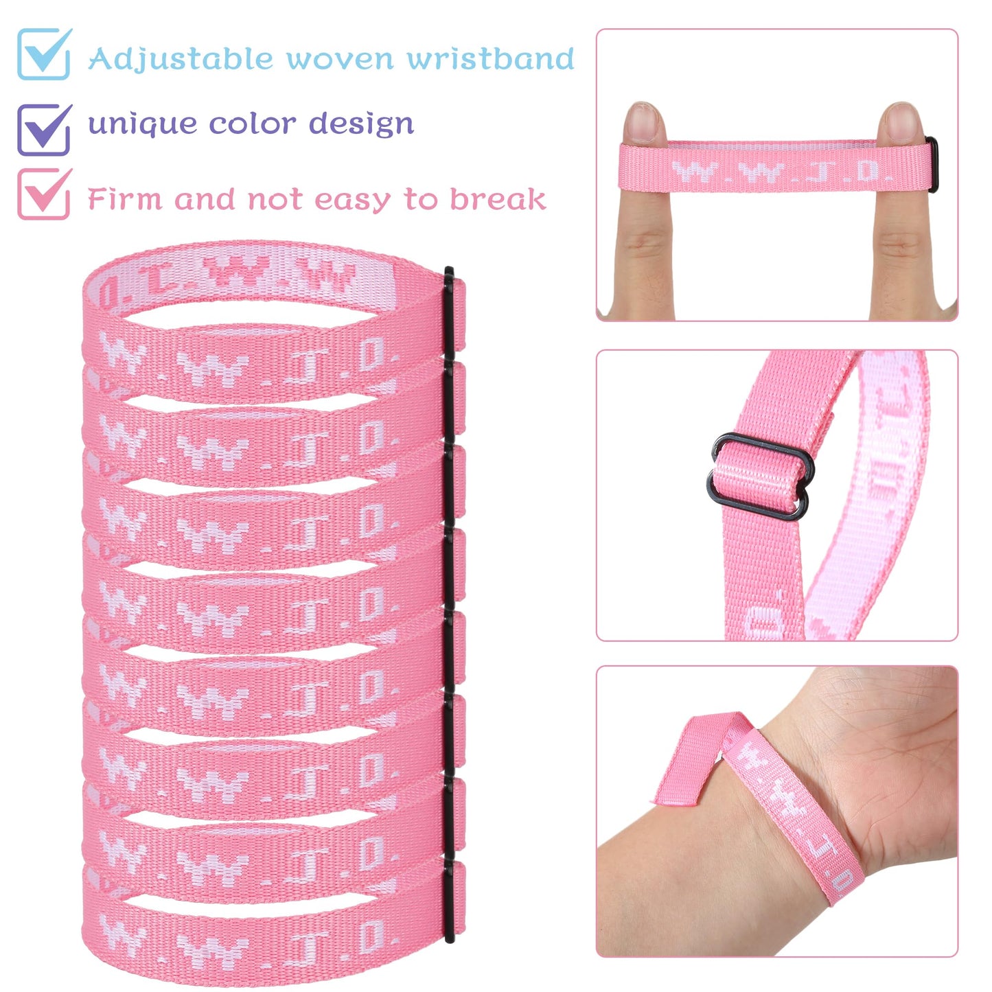 8PCS WWJD Christian Bracelet Pack for Women Men, Christian Jesus Gifts Adjustable Wristbands, WWJD Bracelets Bulk - What Would Jesus Do Bracelet