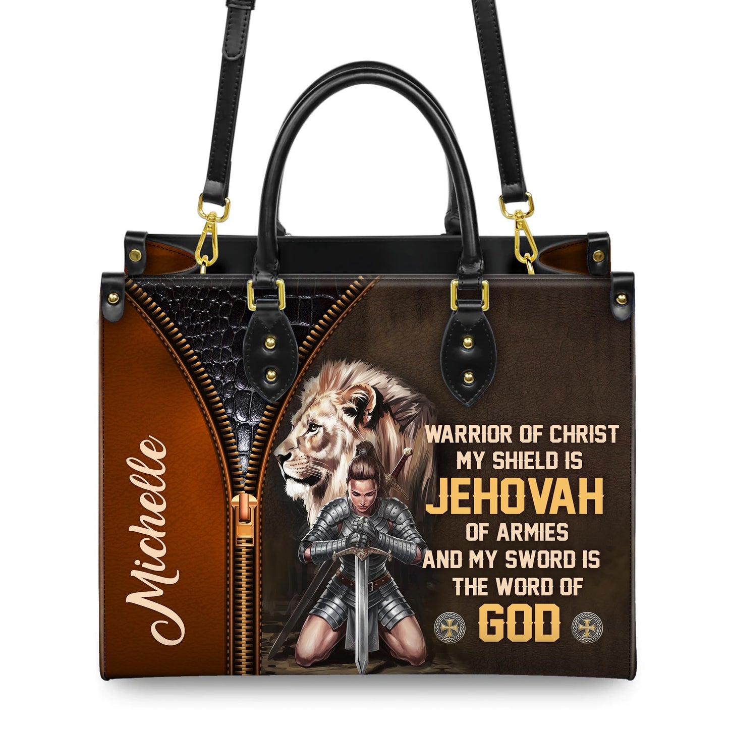 Personalized Leather Handbag for Women, Custom Name Church Bag, Christian Gifts, Mother Day's Gift for God Lovers
