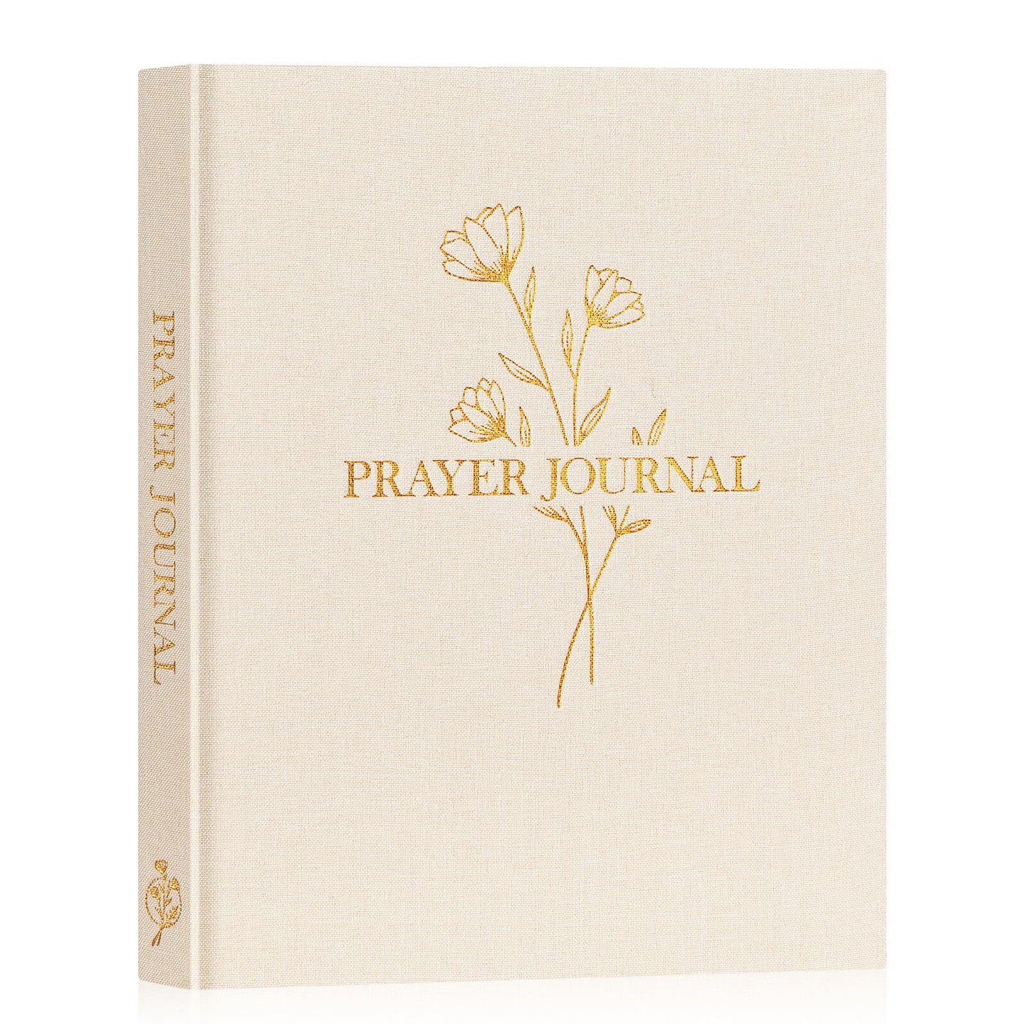 Lanpn Bible Prayer Journal for Women Men, 68 Weeks Linen Bible Study Journal Christian Prayer Notebook Planner with Scripture Verse, Devotional Journal Religious Christian Faith Gifts Women, Beige