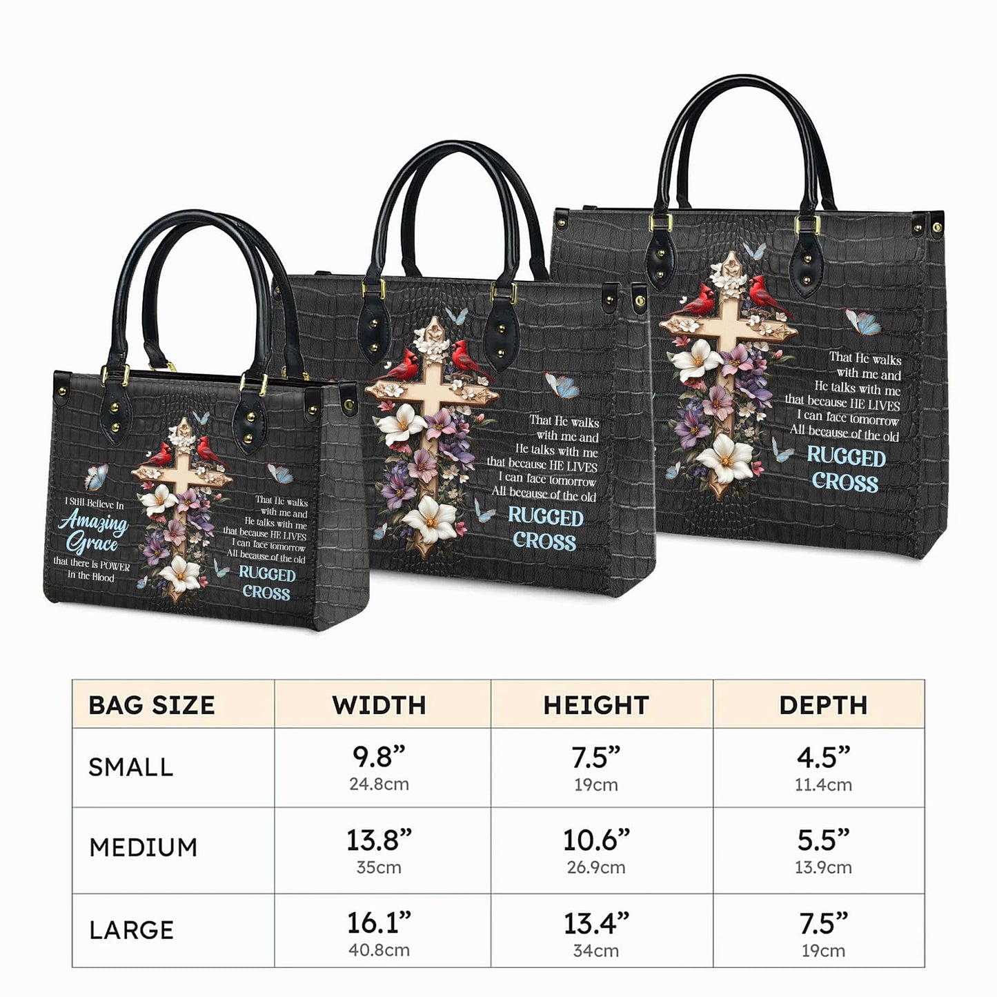 Personalized Leather Handbag for Women, Custom Name Church Bag, Christian Gifts, Mother Day's Gift for God Lovers