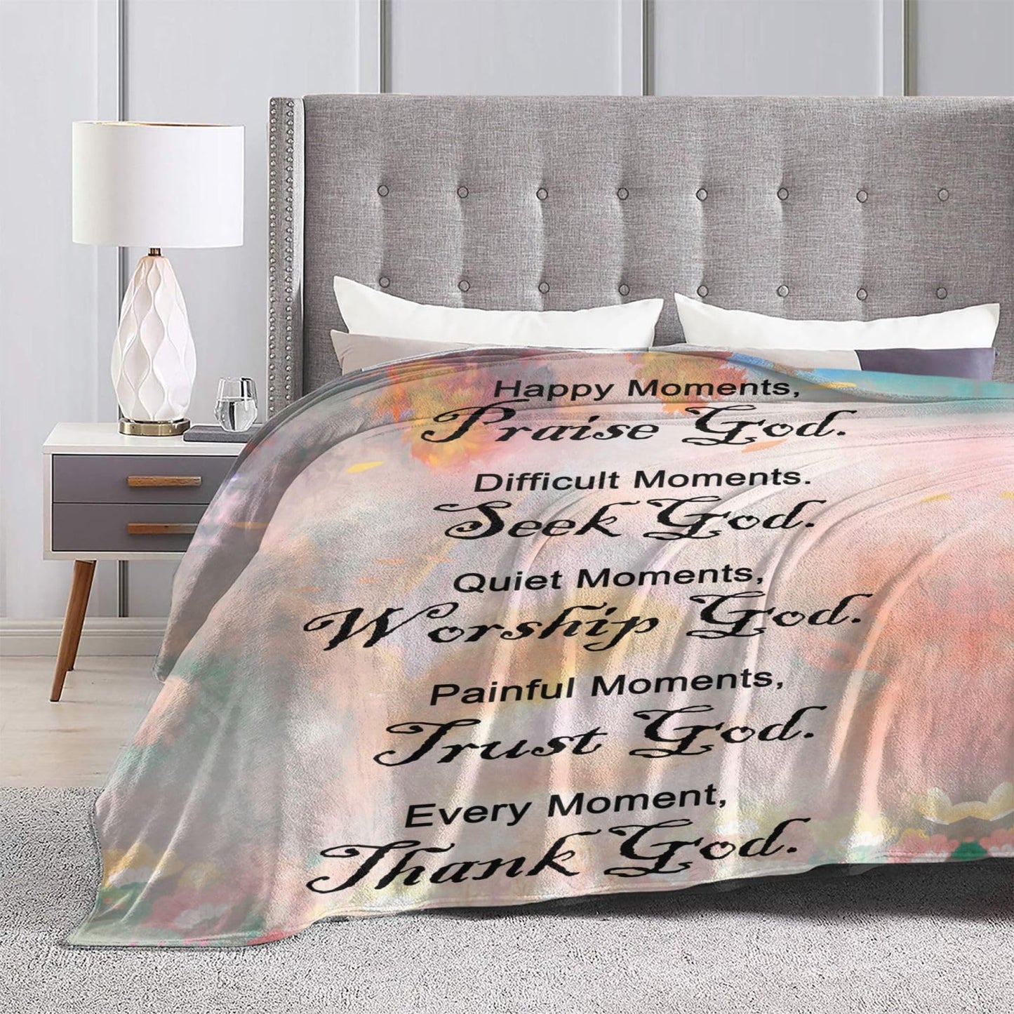 Christian Faith Blankets - Soft Throw, Personalized 60"x80", Religious & Spiritual Gifts for Women & Men