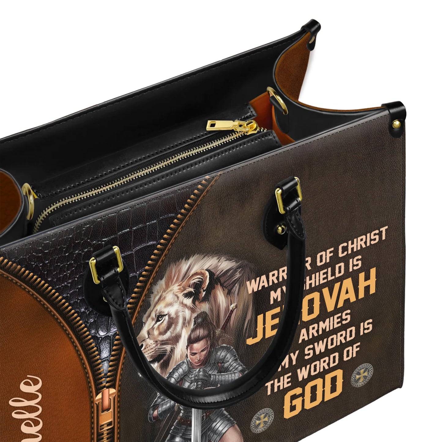 Personalized Leather Handbag for Women, Custom Name Church Bag, Christian Gifts, Mother Day's Gift for God Lovers