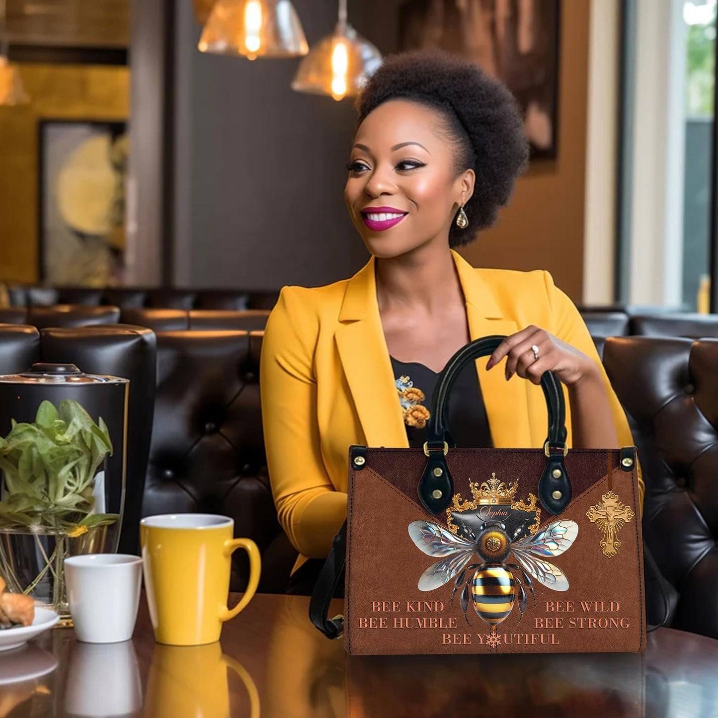 Personalized Leather Handbag for Women, Custom Name Church Bag, Christian Gifts, Mother Day's Gift for God Lovers