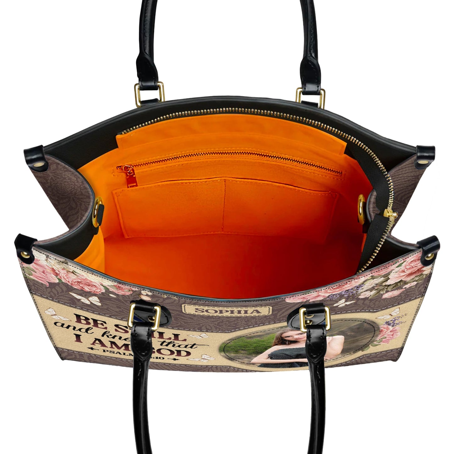 Personalized Leather Handbag for Women, Custom Name Church Bag, Christian Gifts, Mother Day's Gift for God Lovers