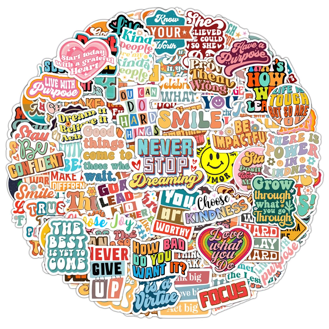100 Pack Christian Scripture Stickers, Faith Inspiring Religious Gifts for Easter, Journaling, Water Bottles, Bible Verse Stickers, Christian Gifts for Women, Kids, Teens, Boys and Girls (Scripture)