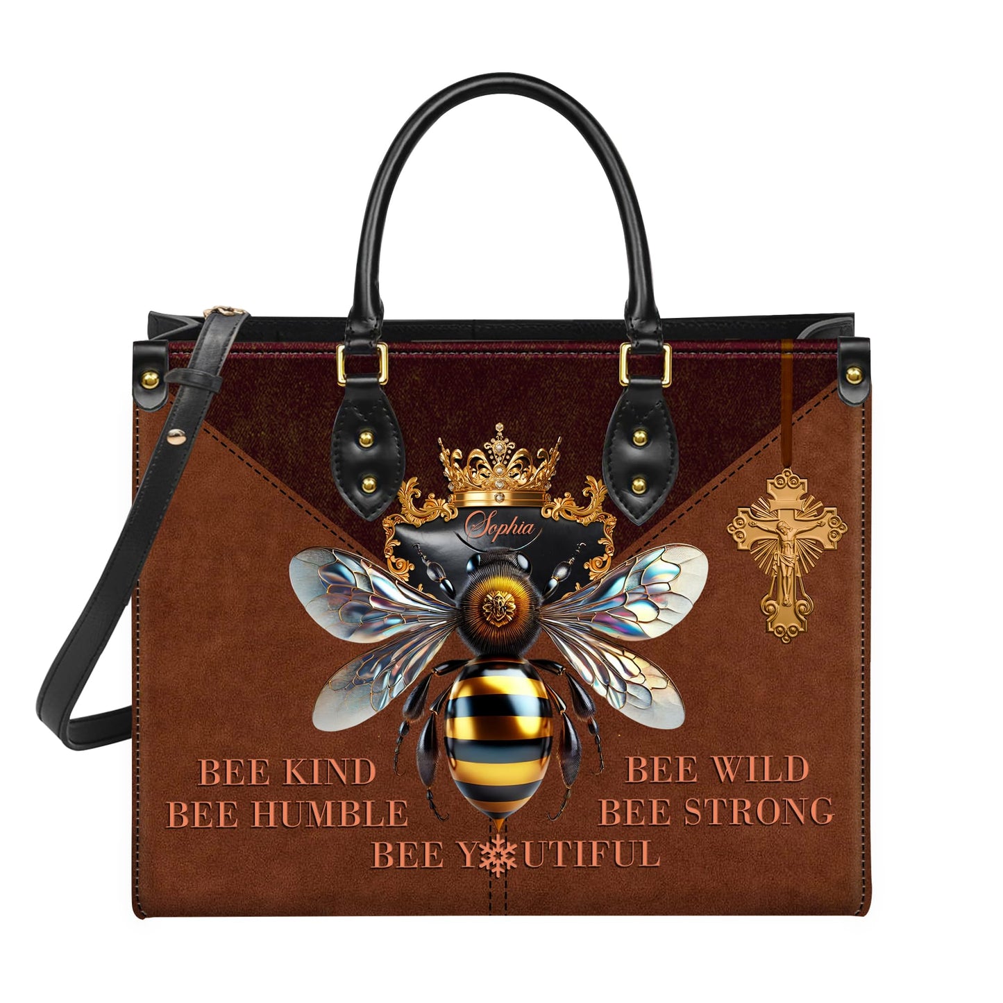 Personalized Leather Handbag for Women, Custom Name Church Bag, Christian Gifts, Mother Day's Gift for God Lovers