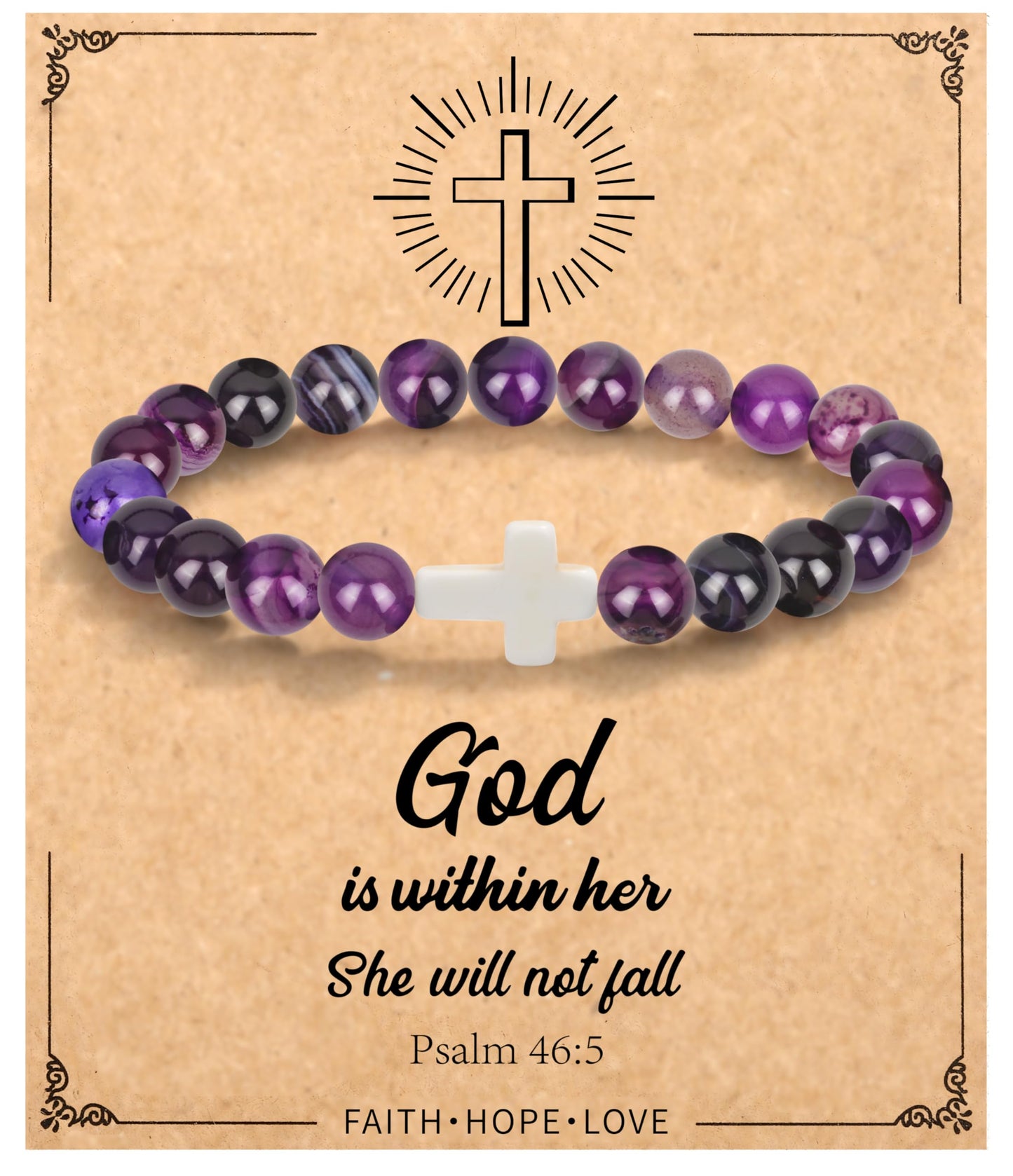 Christian Easter Gifts – Religious Cross Bracelet Faith Jewelry for Women